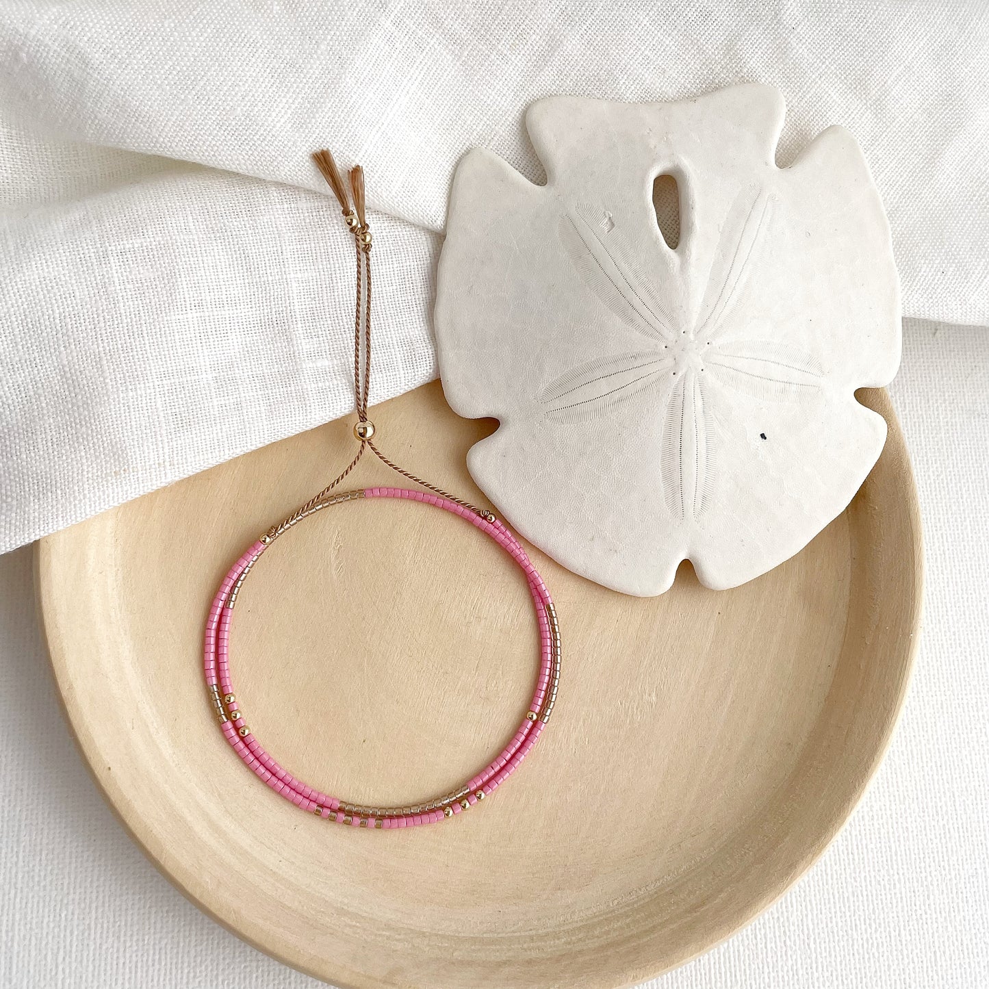 Bonita Pink Bead Bracelet