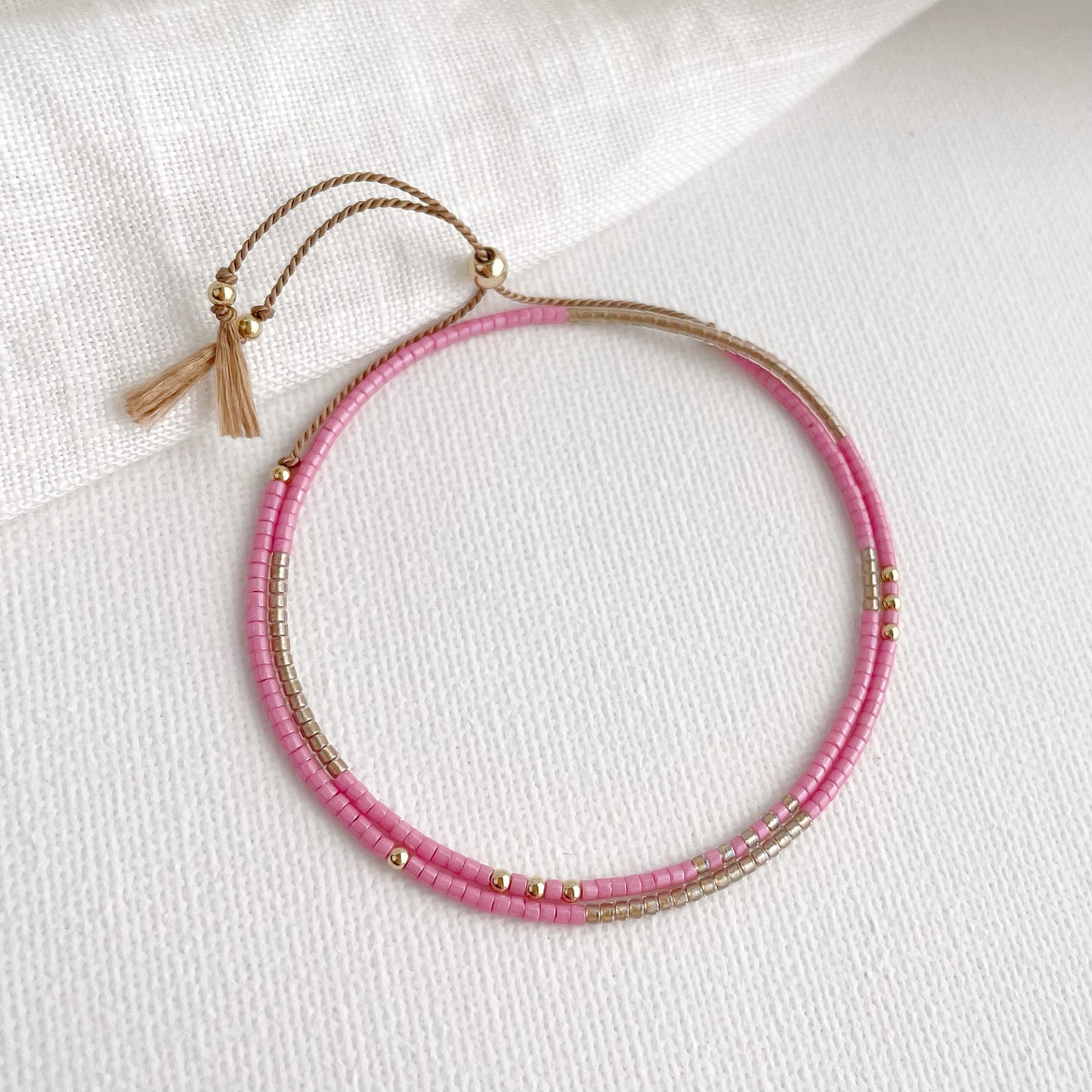 Bonita Pink Bead Bracelet