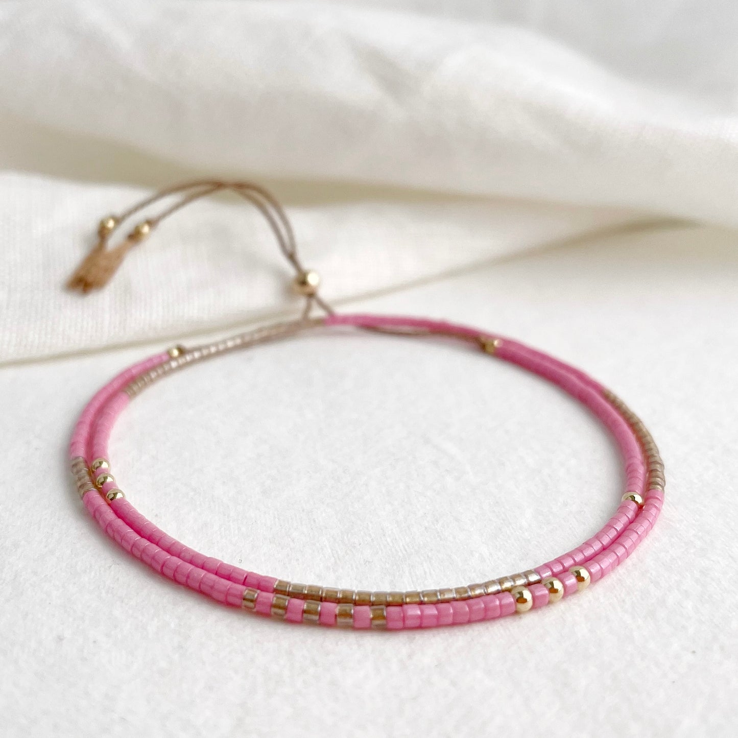 Bonita Pink Bead Bracelet