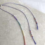 Delicate Beaded Rainbow Necklace