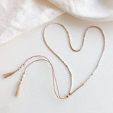 Delicate Peach and Gold Necklace
