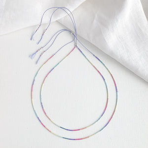 Delicate Beaded Rainbow Necklace