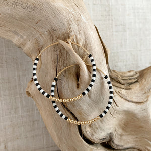 Zebra Gold Hoop Earrings