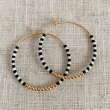 Zebra Gold Hoop Earrings